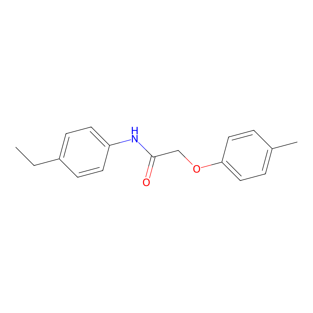 N-(4-ethylphenyl)-2-(4-methylphenoxy)acetamide molecular structure, CAS 424818-56-4