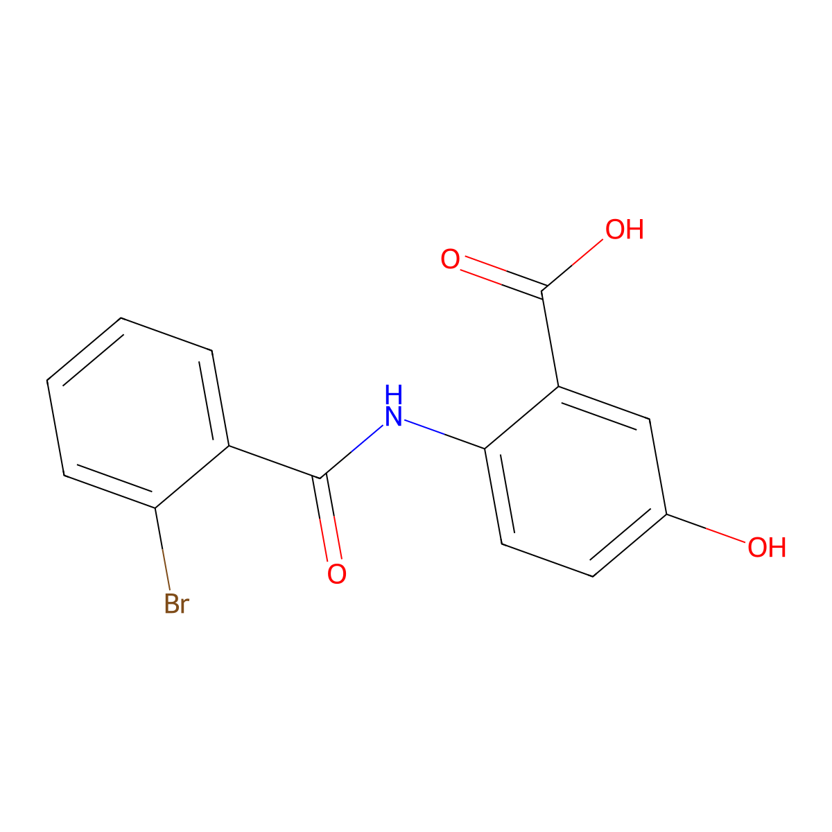 2-{[(2-Bromophenyl)carbonyl]amino}-5-hydroxybenzoic acid molecular structure, CAS 424818-93-9