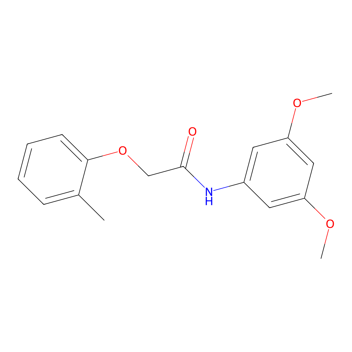 N-(3,5-dimethoxyphenyl)-2-(2-methylphenoxy)acetamide molecular structure, CAS 424818-99-5