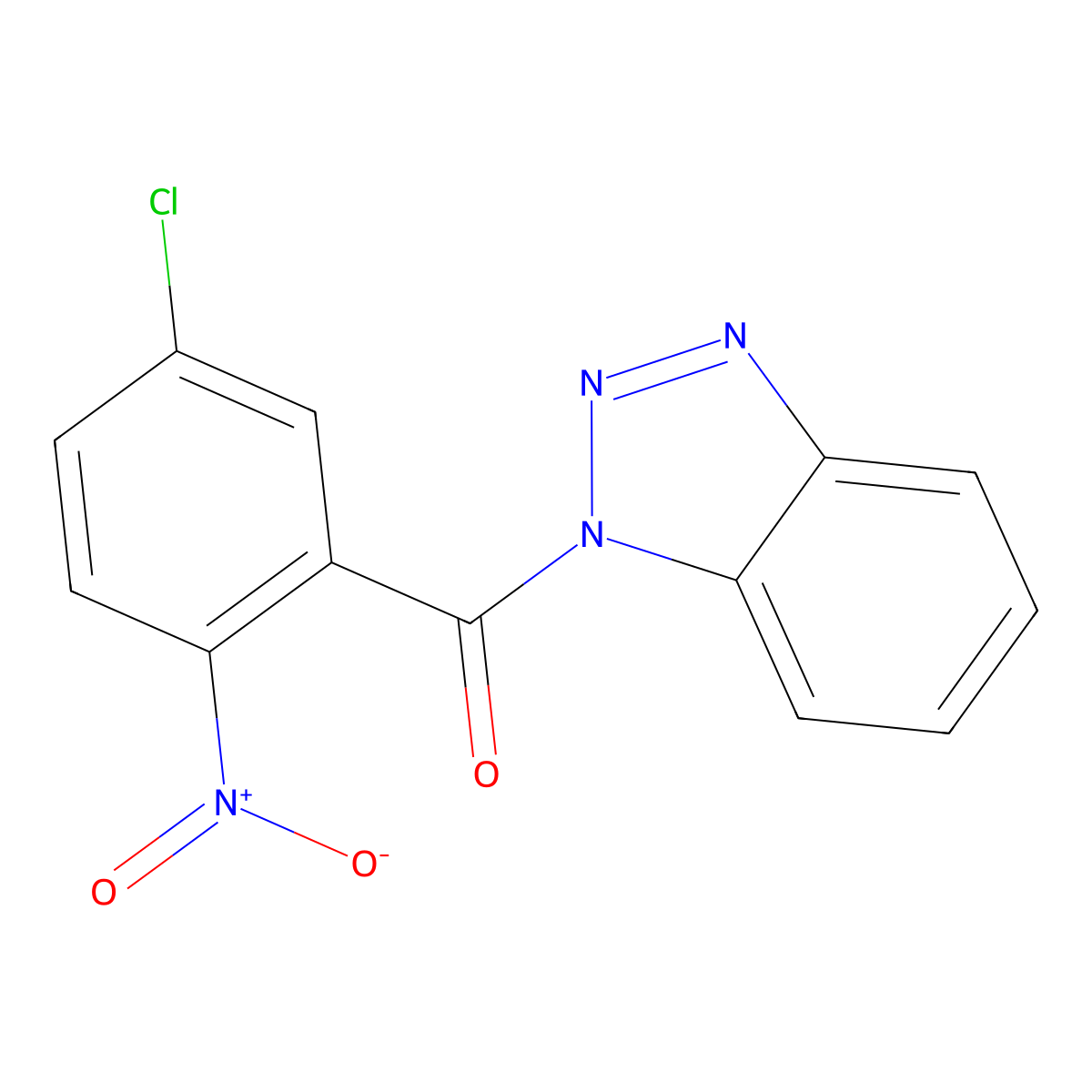 Benzotriazol-1-yl-(5-chloro-2-nitrophenyl)methanone molecular structure, CAS 424819-04-5