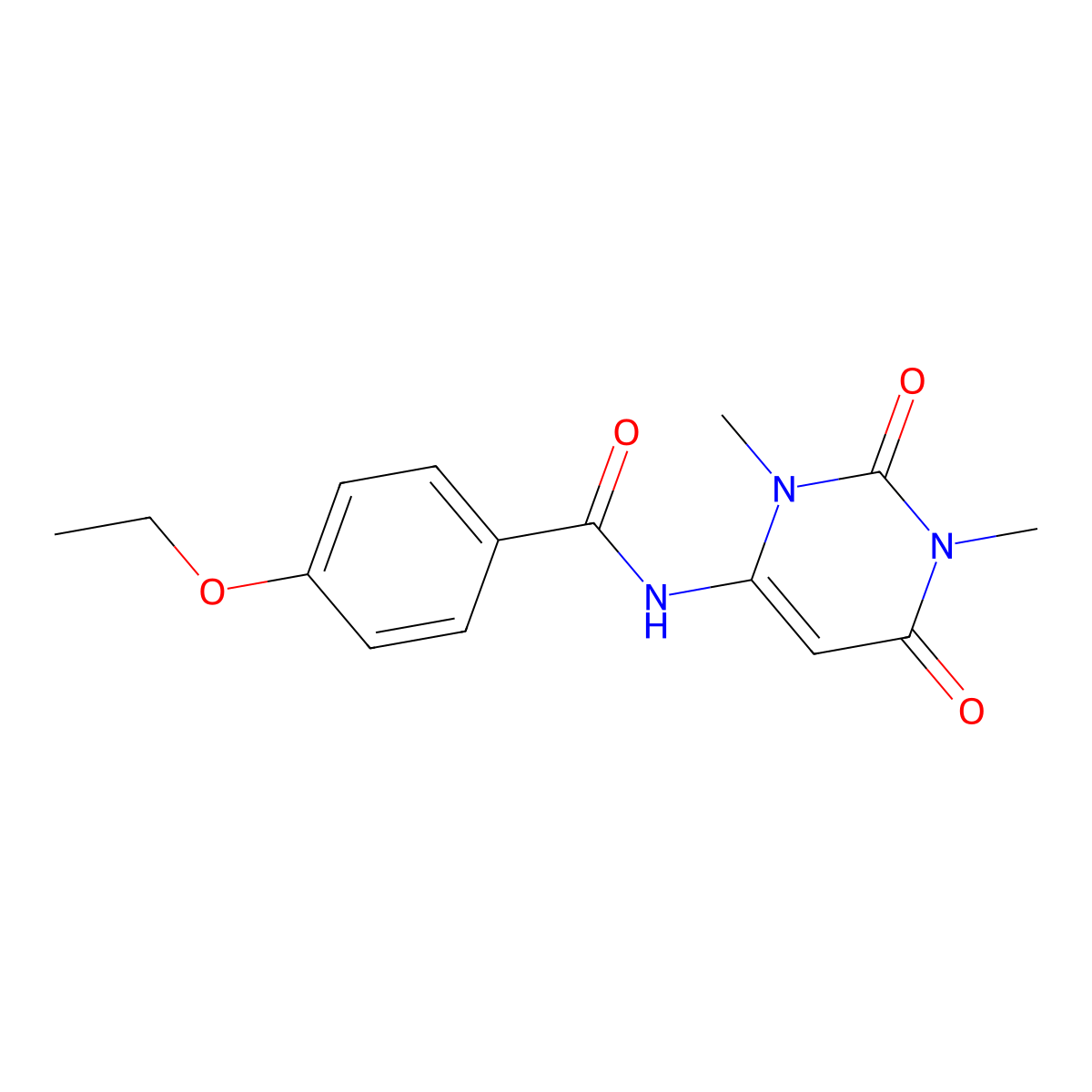 N-(1,3-dimethyl-2,6-dioxopyrimidin-4-yl)-4-ethoxybenzamide molecular structure, CAS 424819-10-3
