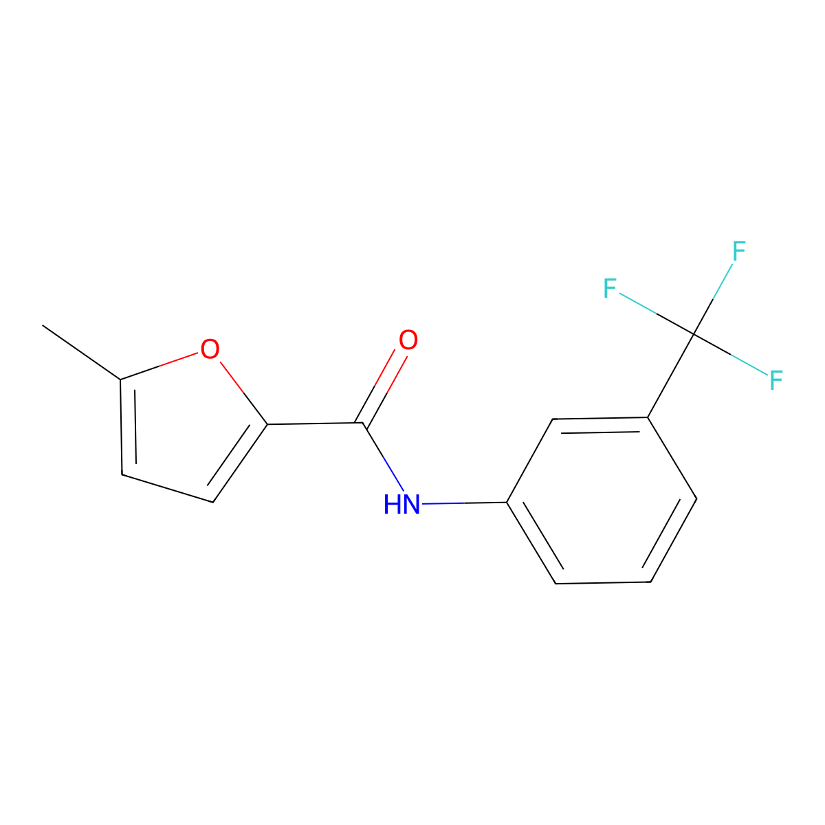 5-methyl-N-[3-(trifluoromethyl)phenyl]furan-2-carboxamide molecular structure, CAS 424819-13-6