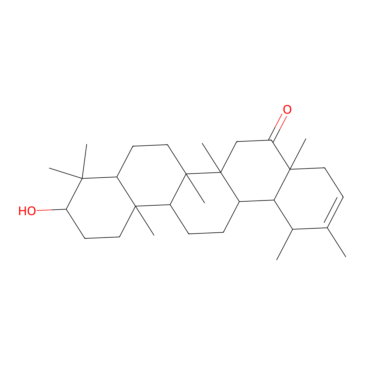 (18alpha,19alpha)-3beta-Hydroxyurs-20-en-16-one molecular structure, CAS 42482-69-9