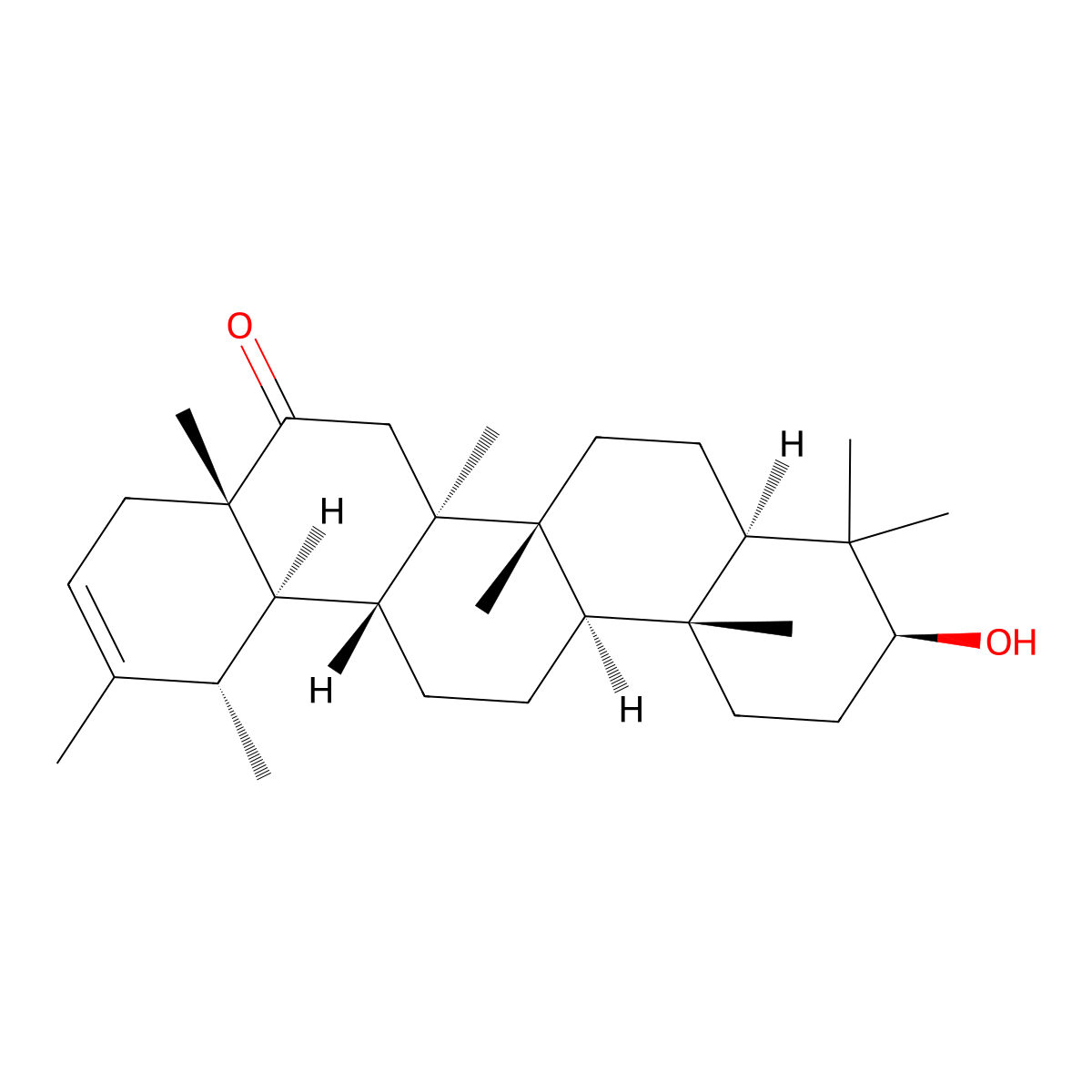 (18alpha,19alpha)-3beta-Hydroxyurs-20-en-16-one molecular structure, CAS 42482-69-9