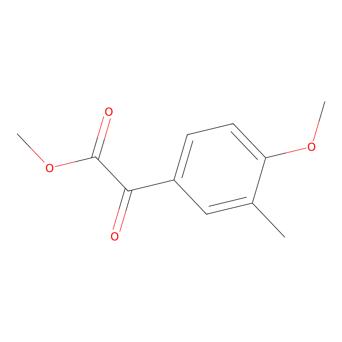 Methyl 4-methoxy-3-methylbenzoylformate molecular structure, CAS 424836-59-9