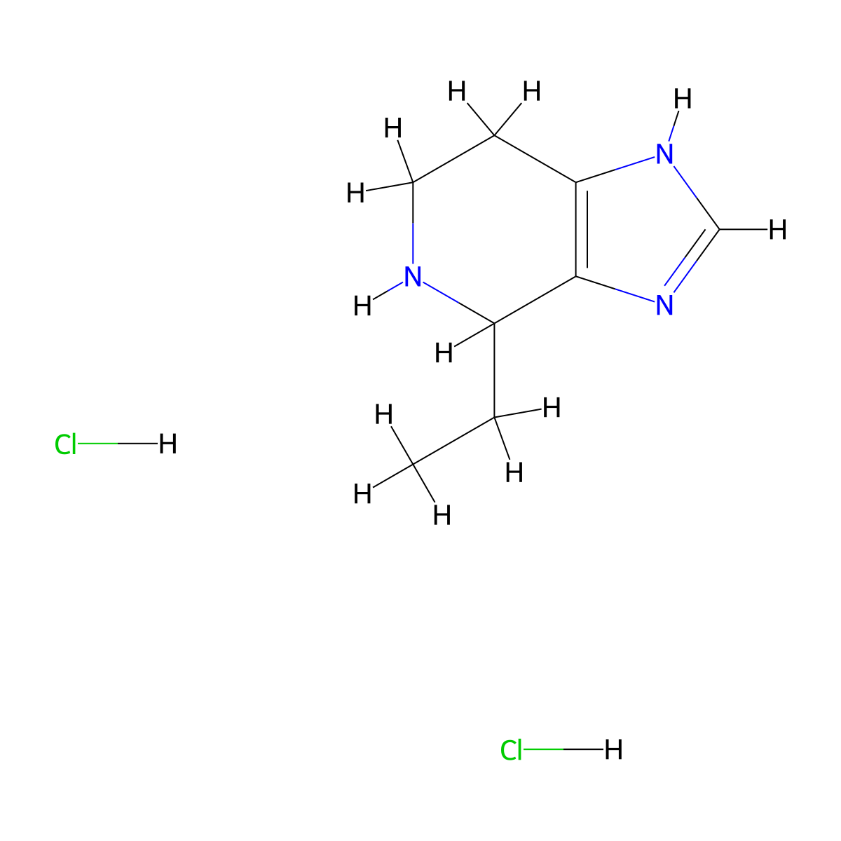 4-Ethyl-4,5,6,7-tetrahydro-3H-imidazo[4,5-c]pyridine dihydrochloride molecular structure, CAS 424837-34-3