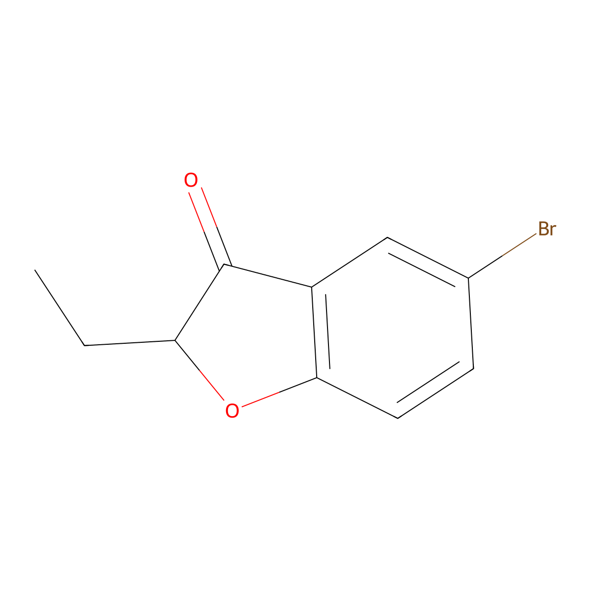 5-Bromo-2-ethyl-2,3-dihydro-1-benzofuran-3-one molecular structure, CAS 424838-07-3