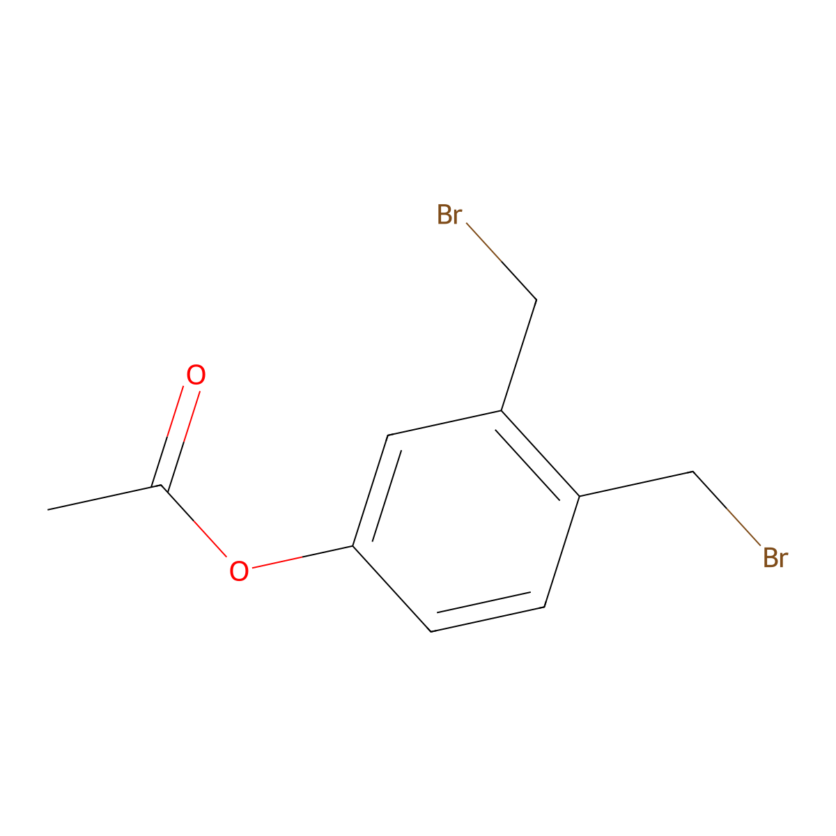 3,4-Bis(bromomethyl)phenyl acetate molecular structure, CAS 42484-23-1