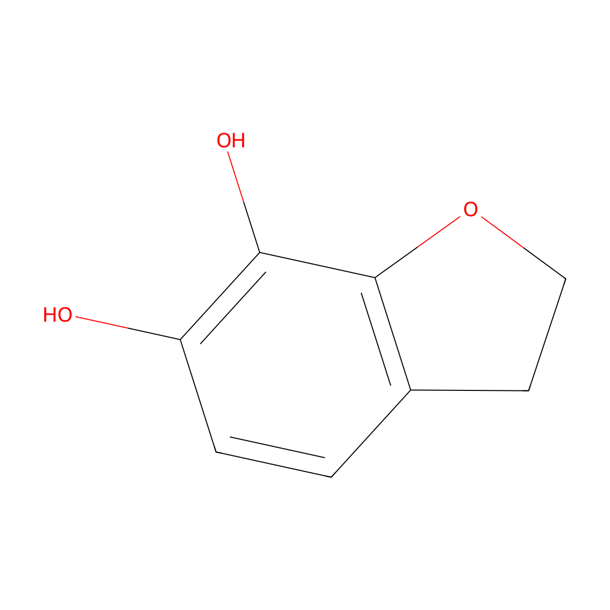 2,3-Dihydro-1-benzofuran-6,7-diol molecular structure, CAS 42484-95-7