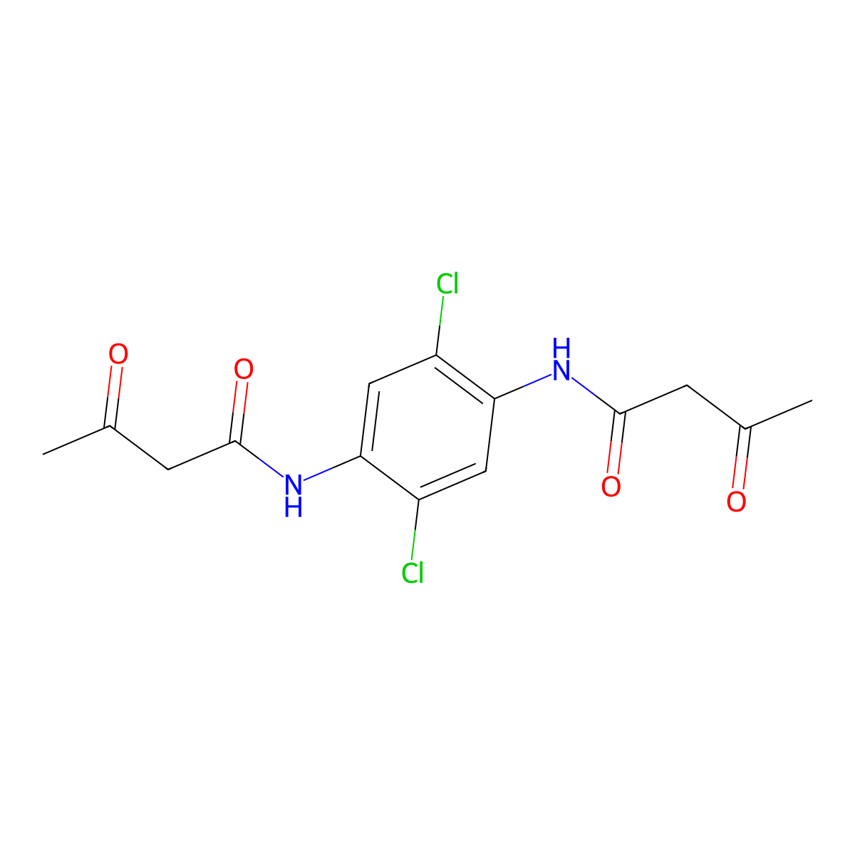 Butanamide, N,N'-(2,5-dichloro-1,4-phenylene)bis[3-oxo- molecular structure, CAS 42487-09-2