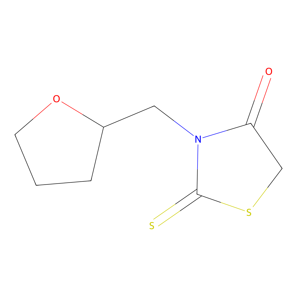 3-(Oxolan-2-ylmethyl)-2-sulfanylidene-1,3-thiazolidin-4-one molecular structure, CAS 42487-51-4