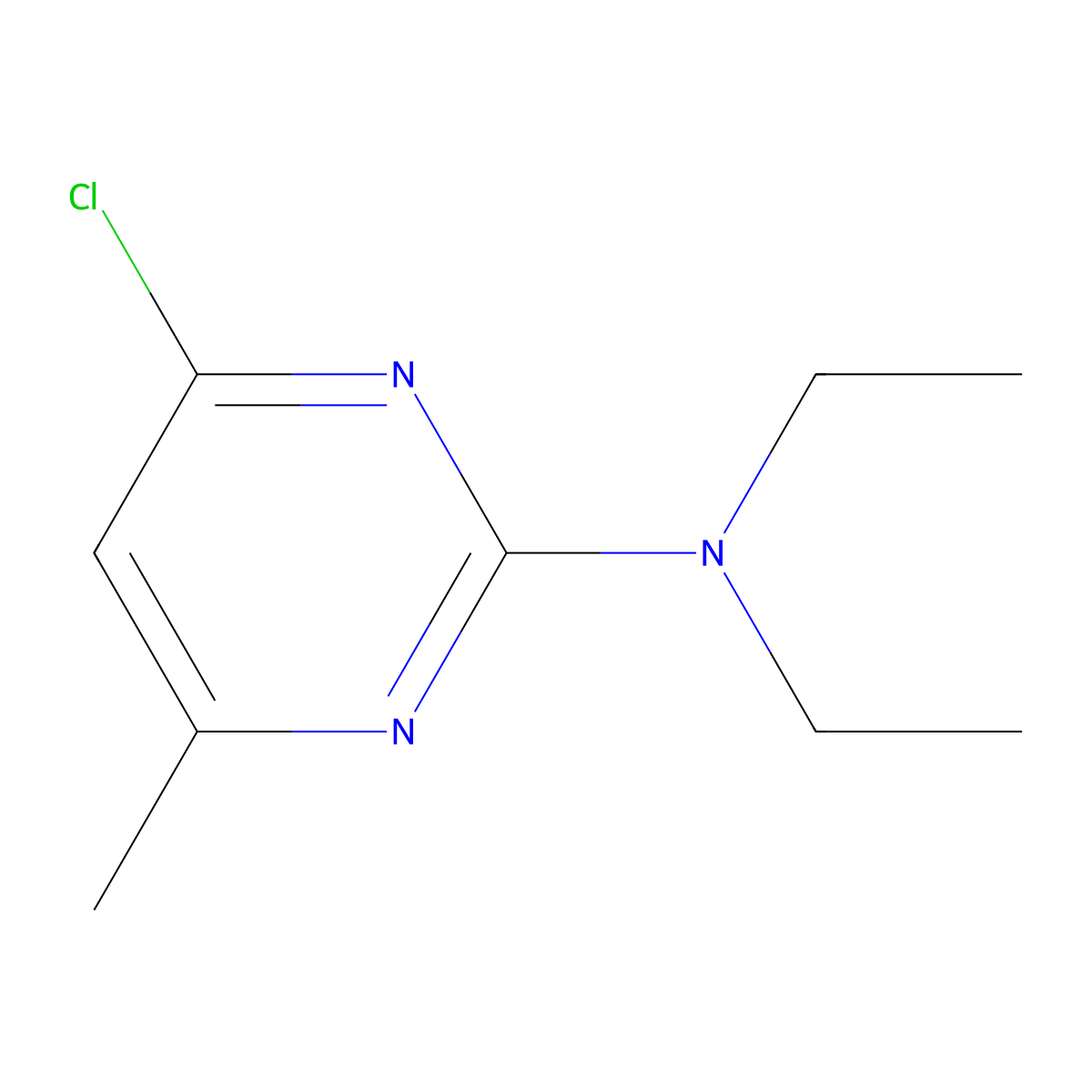 4-chloro-N,N-diethyl-6-methylpyrimidin-2-amine molecular structure, CAS 42487-73-0