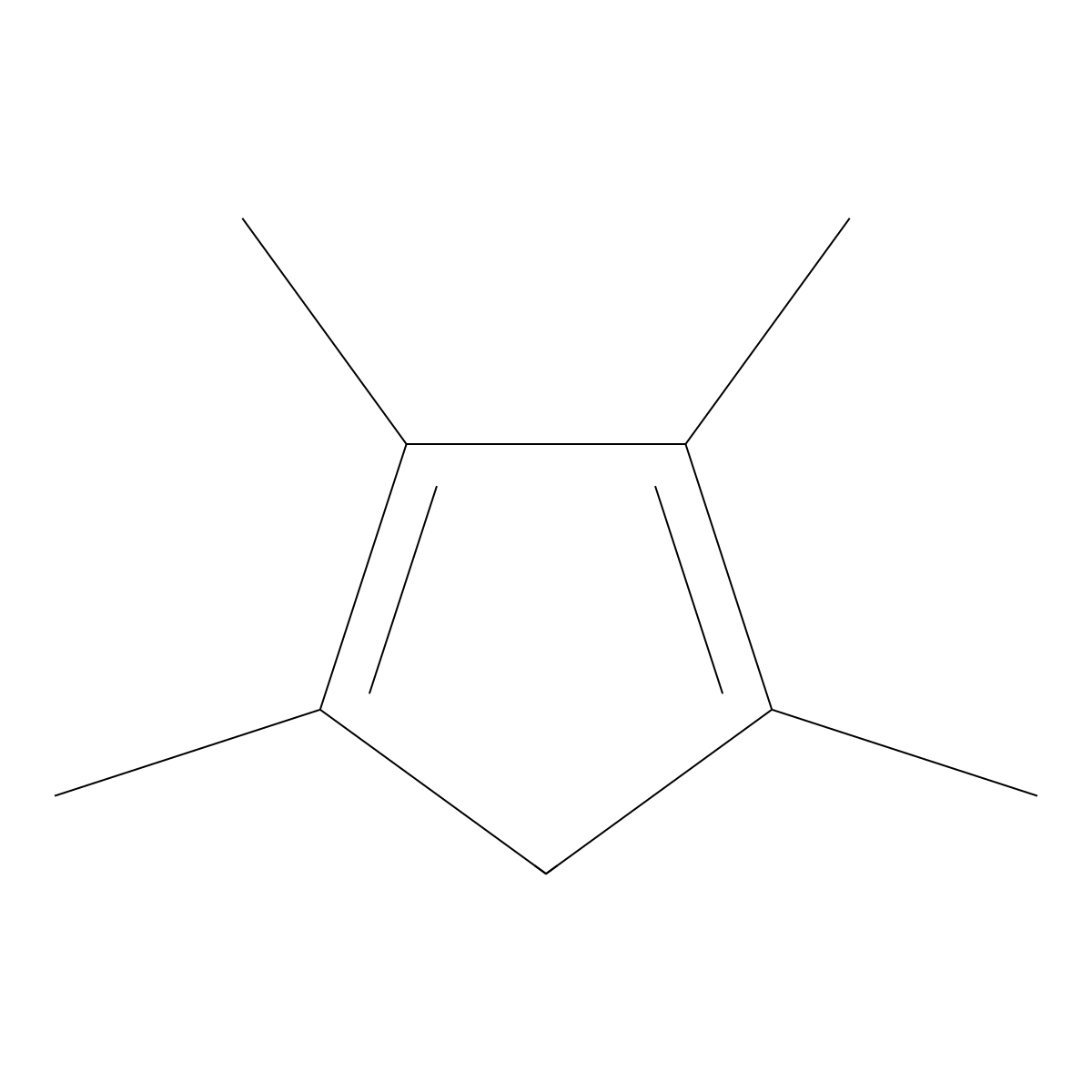 1,2,3,4-Tetramethylcyclopentadiene molecular structure, CAS 4249-10-9