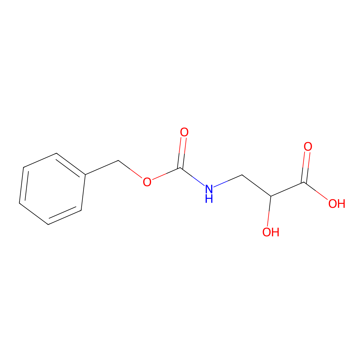 (2S)-3-{[(Benzyloxy)carbonyl]amino}-2-hydroxypropanoic acid molecular structure, CAS 42491-79-2