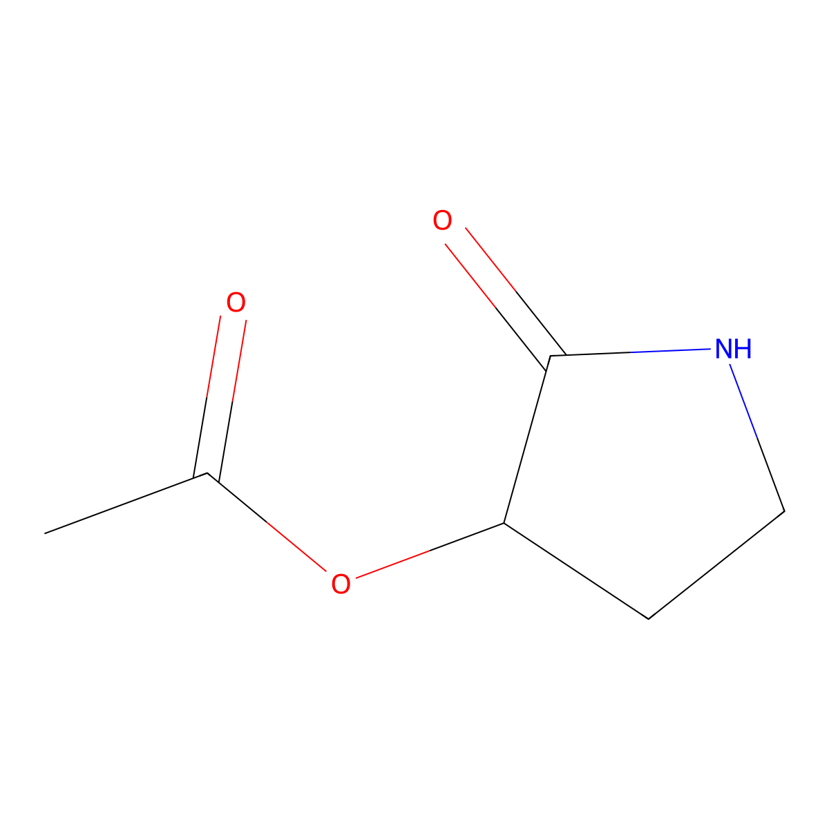 2-Oxopyrrolidin-3-yl acetate molecular structure, CAS 42491-95-2
