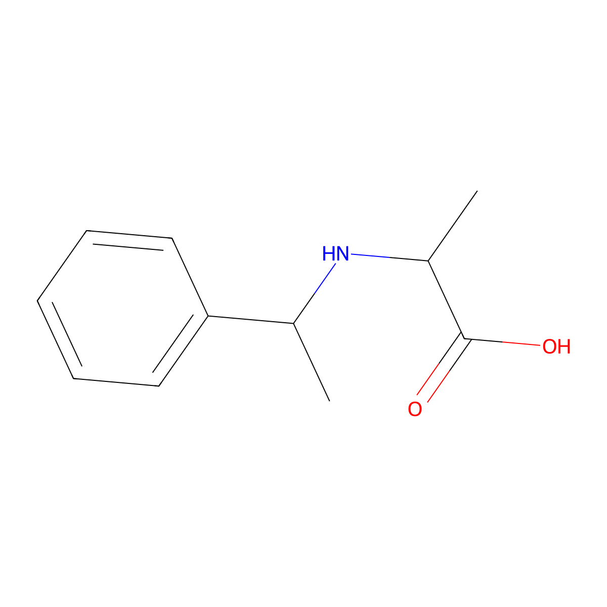 2-[(1-Phenylethyl)amino]propanoic acid molecular structure, CAS 42492-91-1