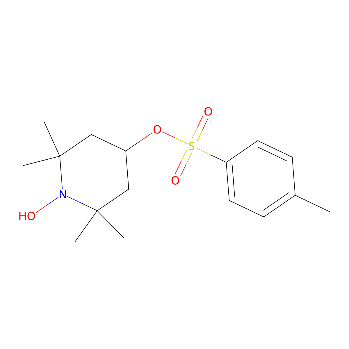 2,2,6,6-Tetramethyl-4-(4'-toluenesulfonate)piperidinooxyl molecular structure, CAS 42495-21-6