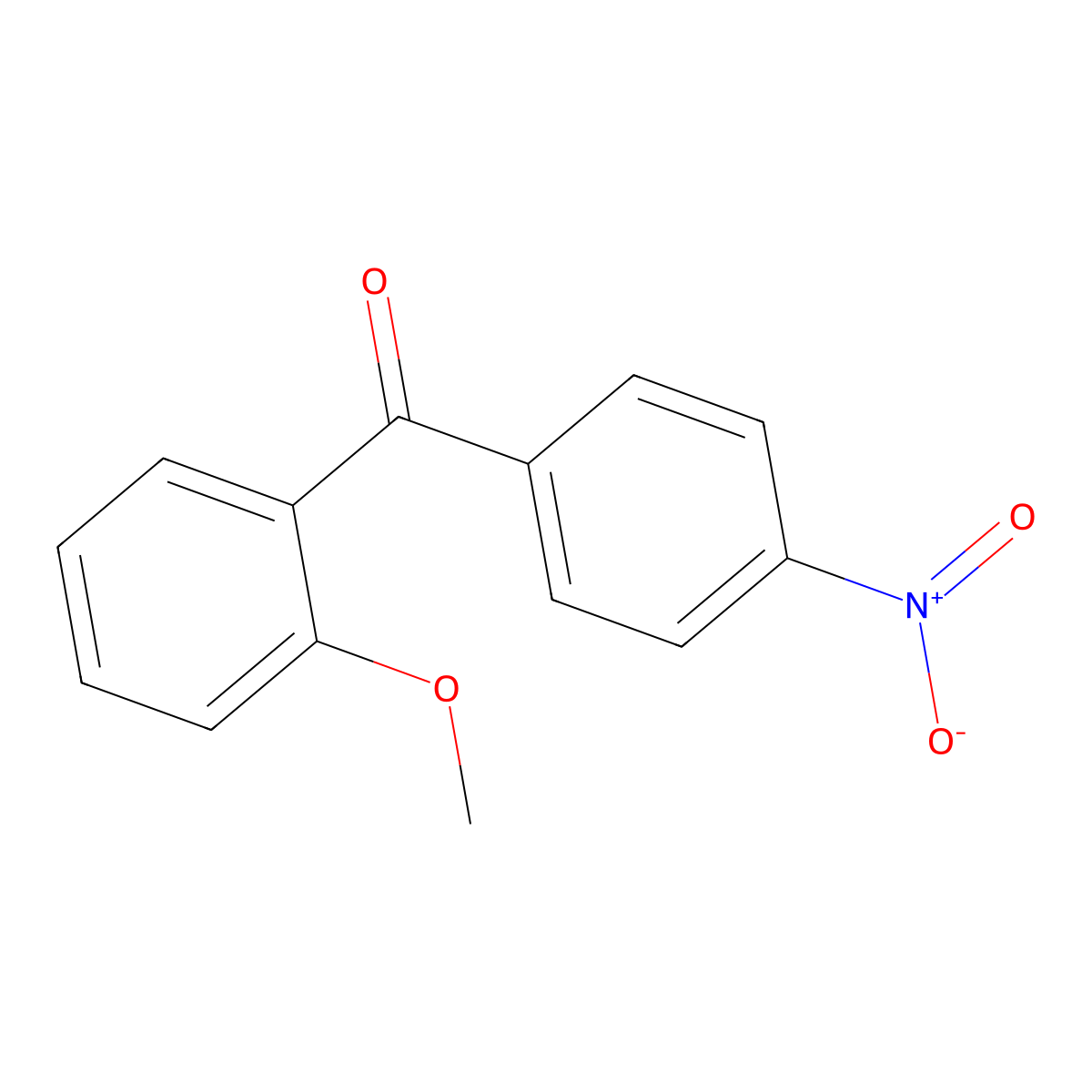 (2-Methoxyphenyl)(4-nitrophenyl)methanone molecular structure, CAS 42495-50-1