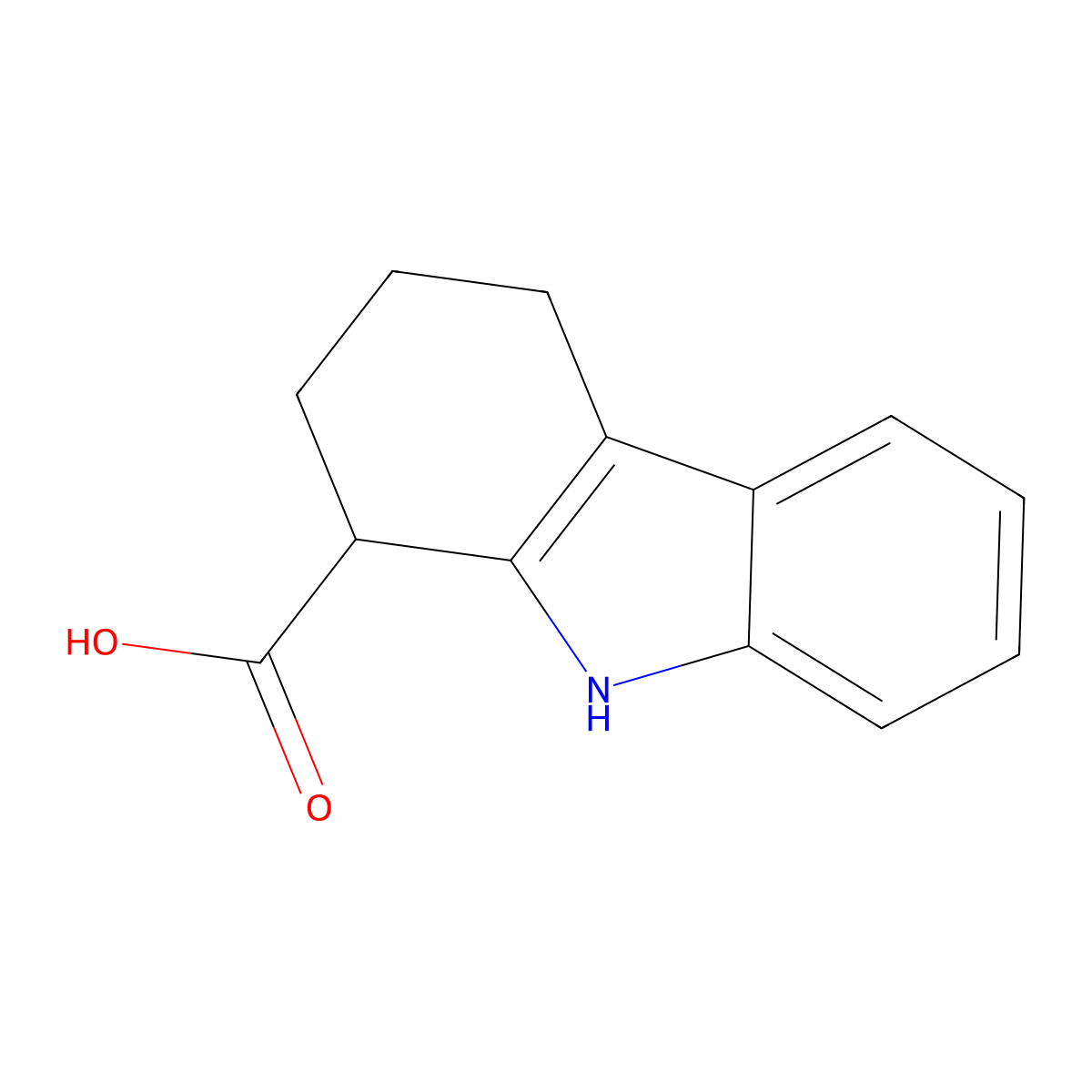 2,3,4,9-Tetrahydro-1H-carbazole-1-carboxylic acid molecular structure, CAS 42497-46-1