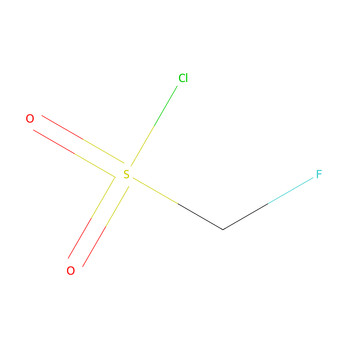 Fluoromethanesulfonyl chloride molecular structure, CAS 42497-69-8