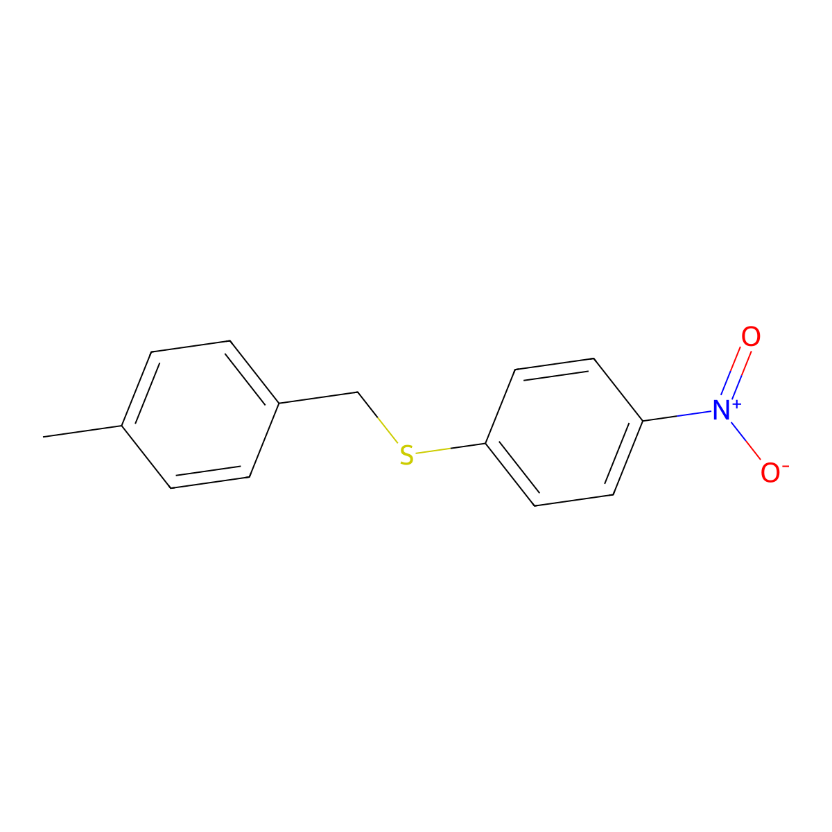 1-Methyl-4-[(4-nitrophenyl)sulfanylmethyl]benzene molecular structure, CAS 42497-84-7