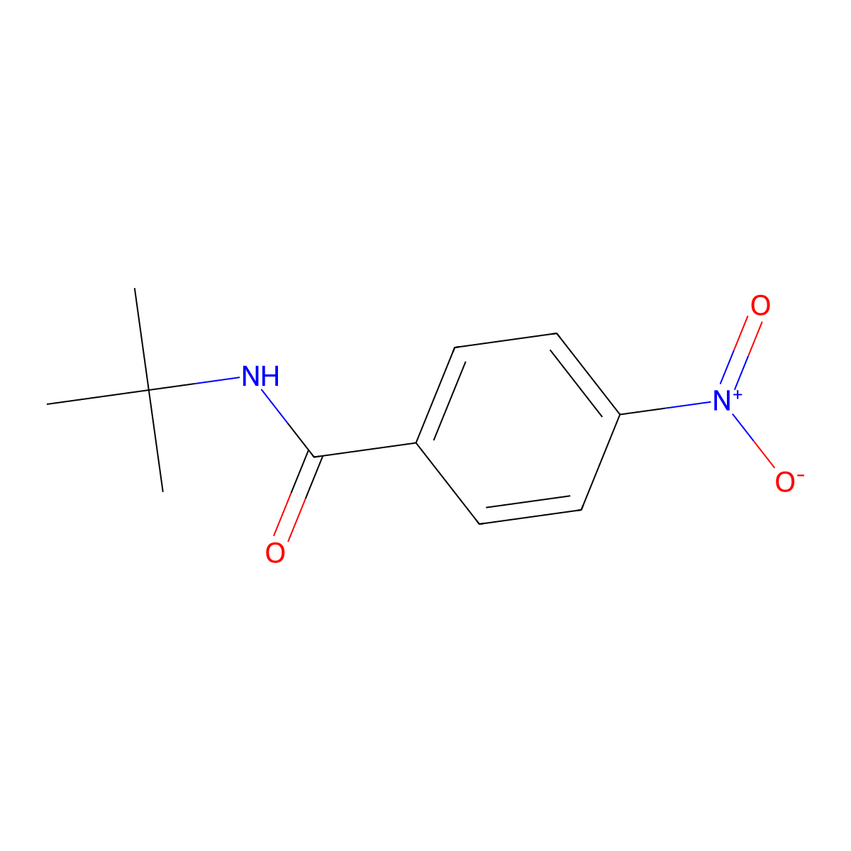 N-tert-Butyl-4-nitrobenzamide molecular structure, CAS 42498-30-6