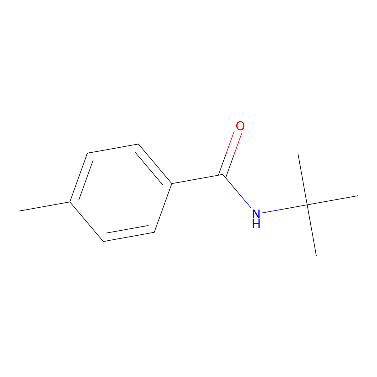 N-tert-Butyl-4-methylbenzamide molecular structure, CAS 42498-32-8