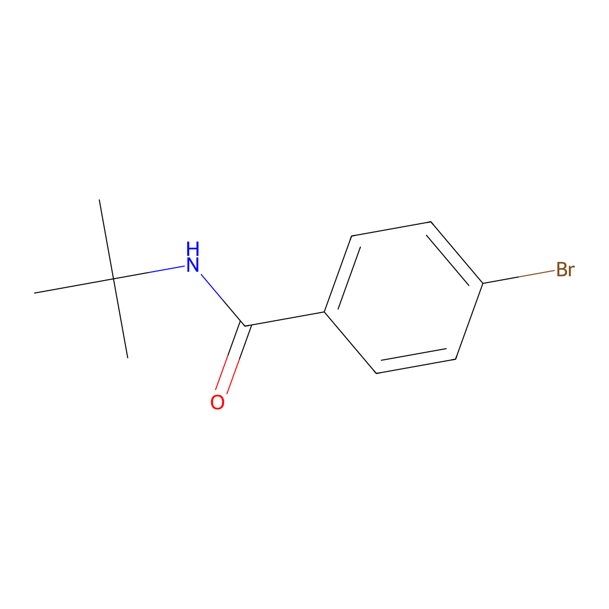 4-bromo-N-tert-butylbenzamide molecular structure, CAS 42498-38-4