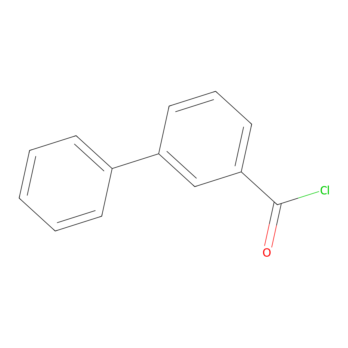 Biphenyl-3-carbonyl chloride molecular structure, CAS 42498-44-2