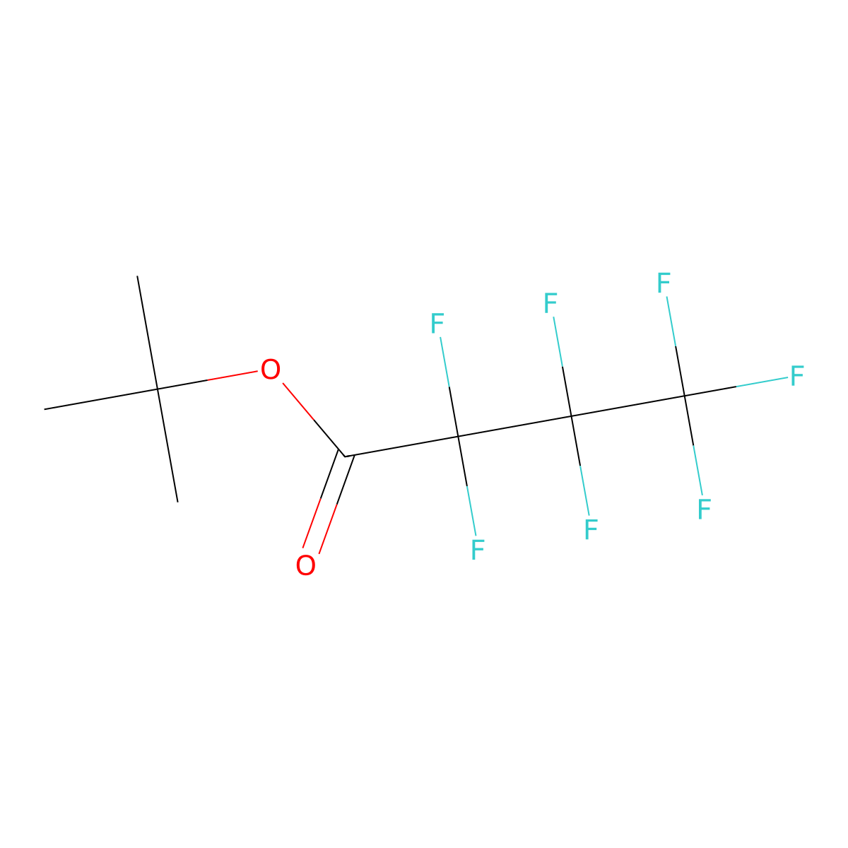 tert-Butyl heptafluorobutanoate molecular structure, CAS 425-24-1