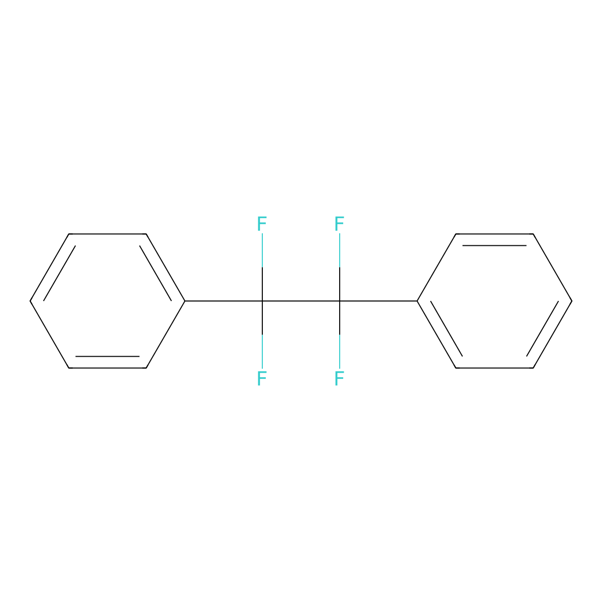(1,1,2,2-Tetrafluoro-2-phenylethyl)benzene molecular structure, CAS 425-32-1