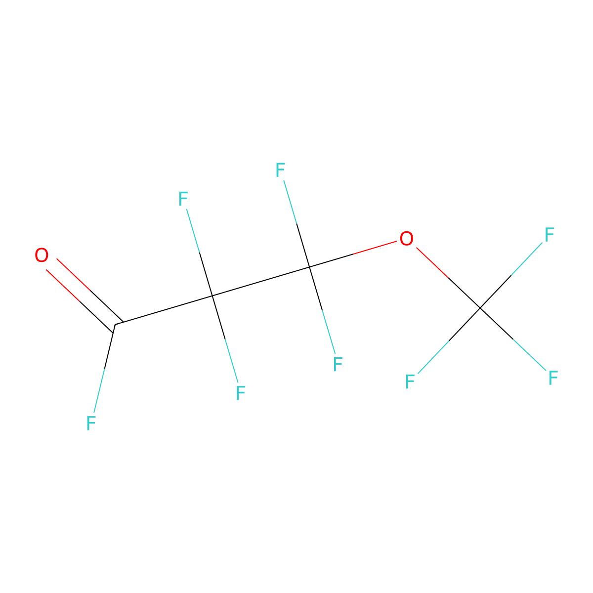 Propanoyl fluoride, 2,2,3,3-tetrafluoro-3-(trifluoromethoxy)- molecular structure, CAS 425-38-7