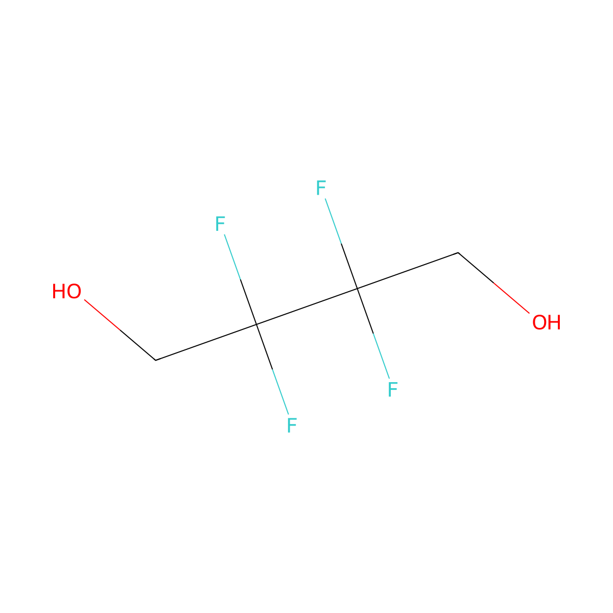 2,2,3,3-Tetrafluoro-1,4-butanediol molecular structure, CAS 425-61-6