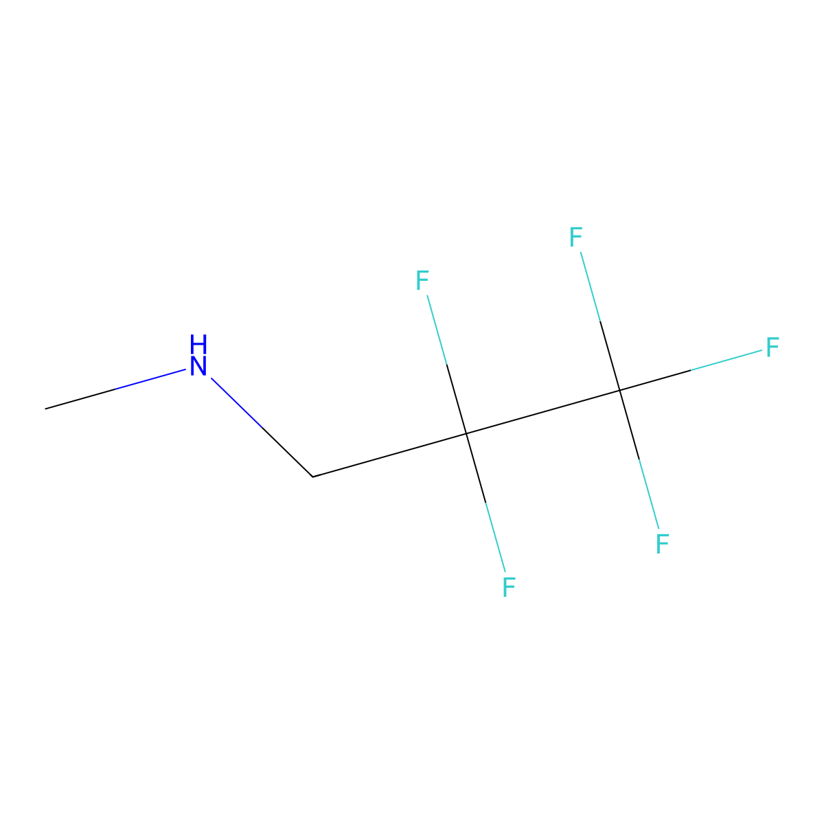 Methyl(2,2,3,3,3-pentafluoropropyl)amine molecular structure, CAS 425-73-0