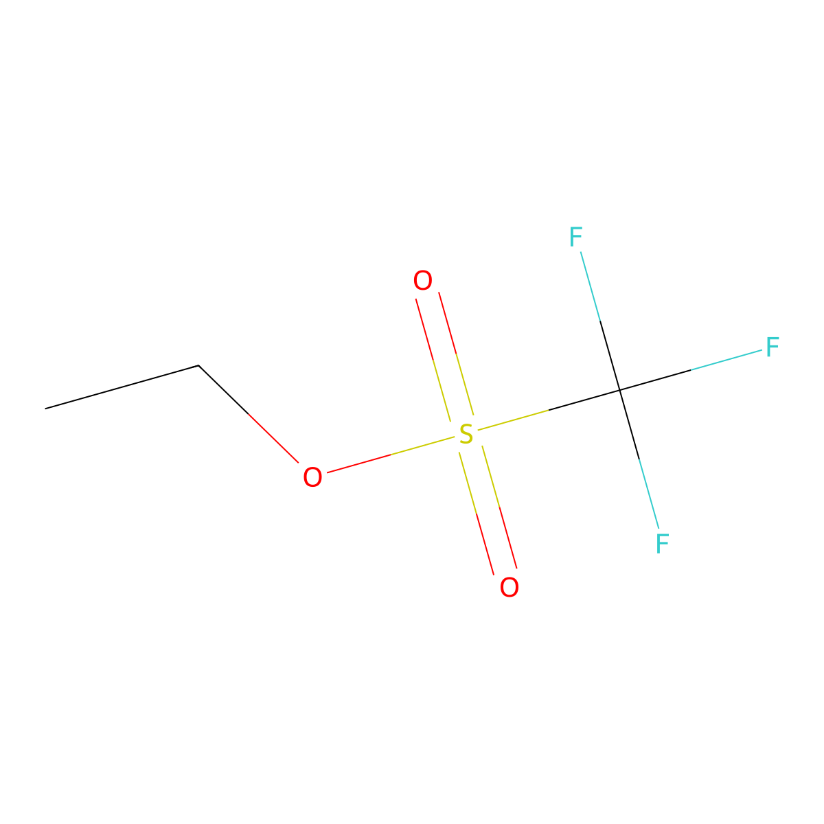 Ethyl trifluoromethanesulphonate molecular structure, CAS 425-75-2