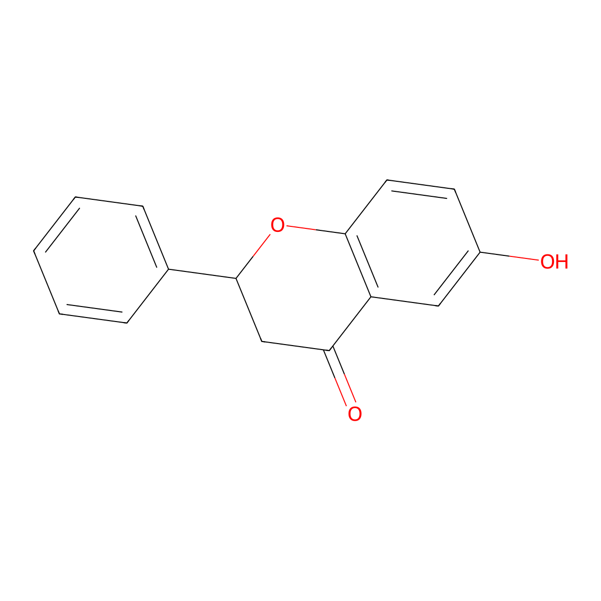 6-Hydroxyflavanone molecular structure, CAS 4250-77-5