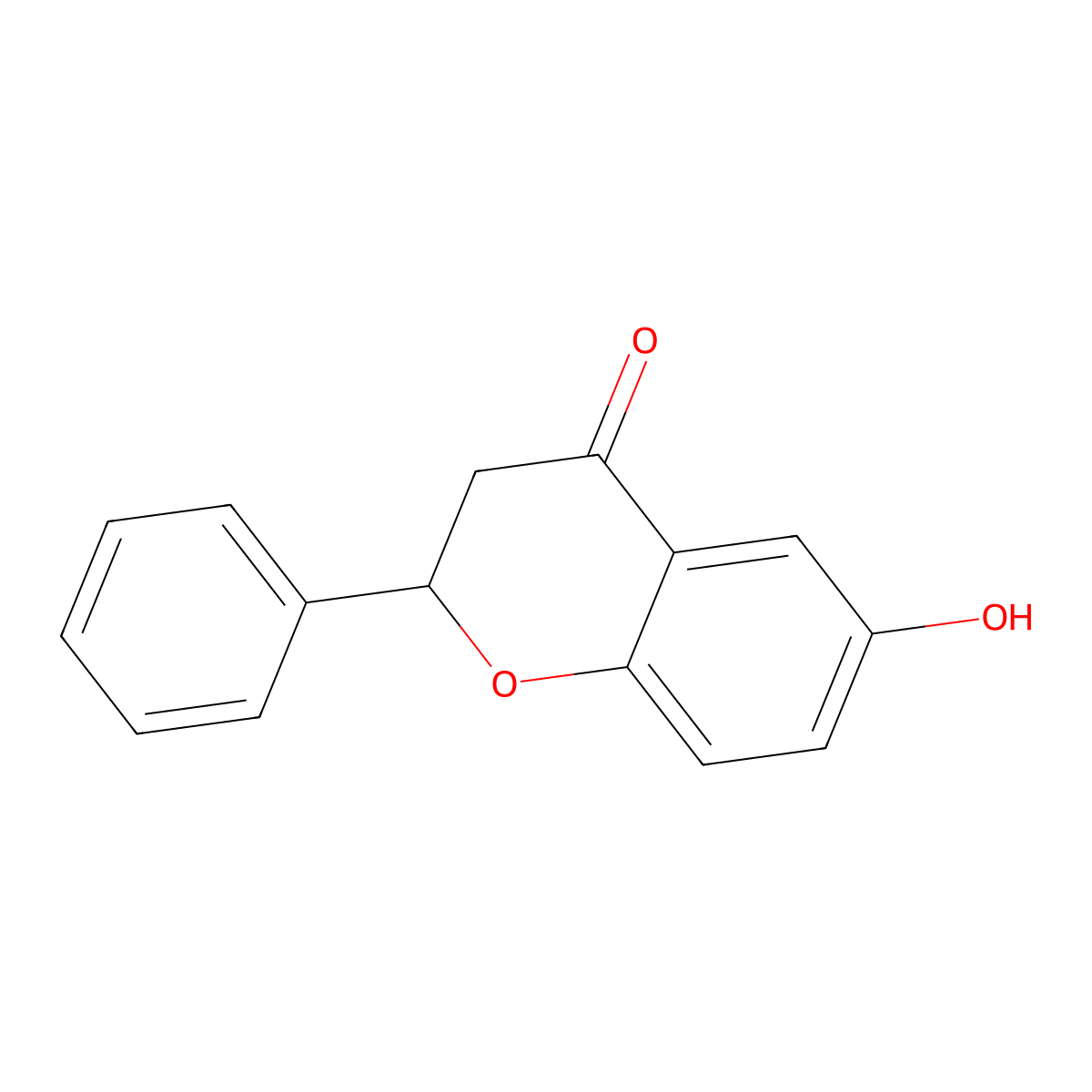 6-Hydroxyflavanone molecular structure, CAS 4250-77-5