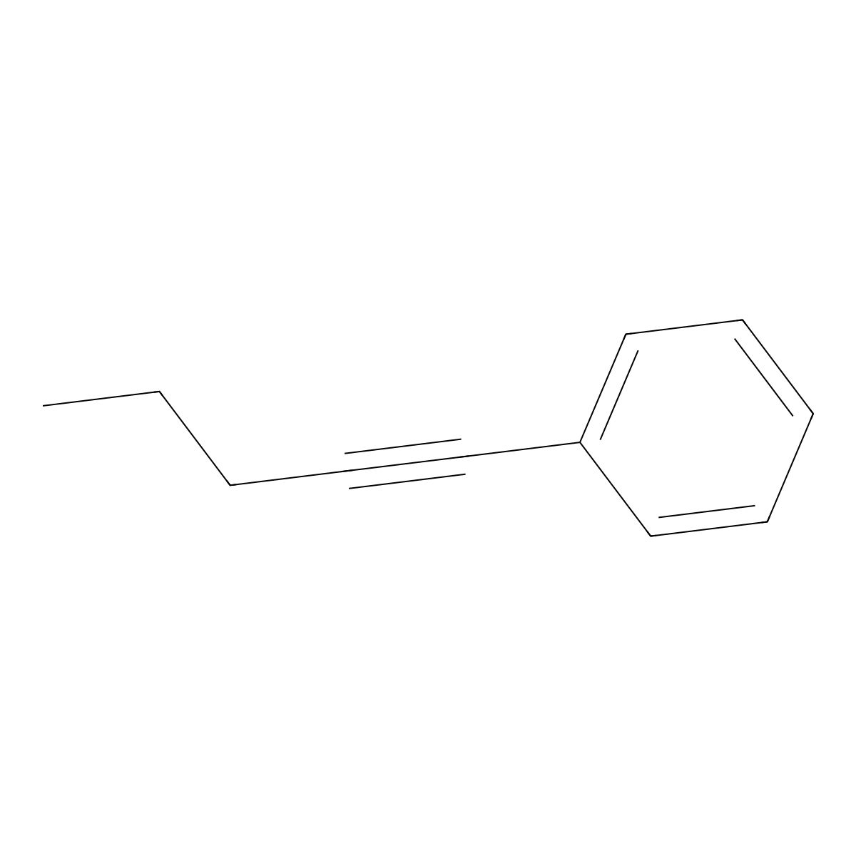 1-Pentynylbenzene molecular structure, CAS 4250-81-1