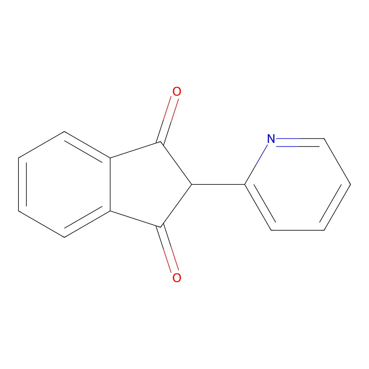2-(Pyridin-2-yl)-1H-indene-1,3(2H)-dione molecular structure, CAS 42504-43-8