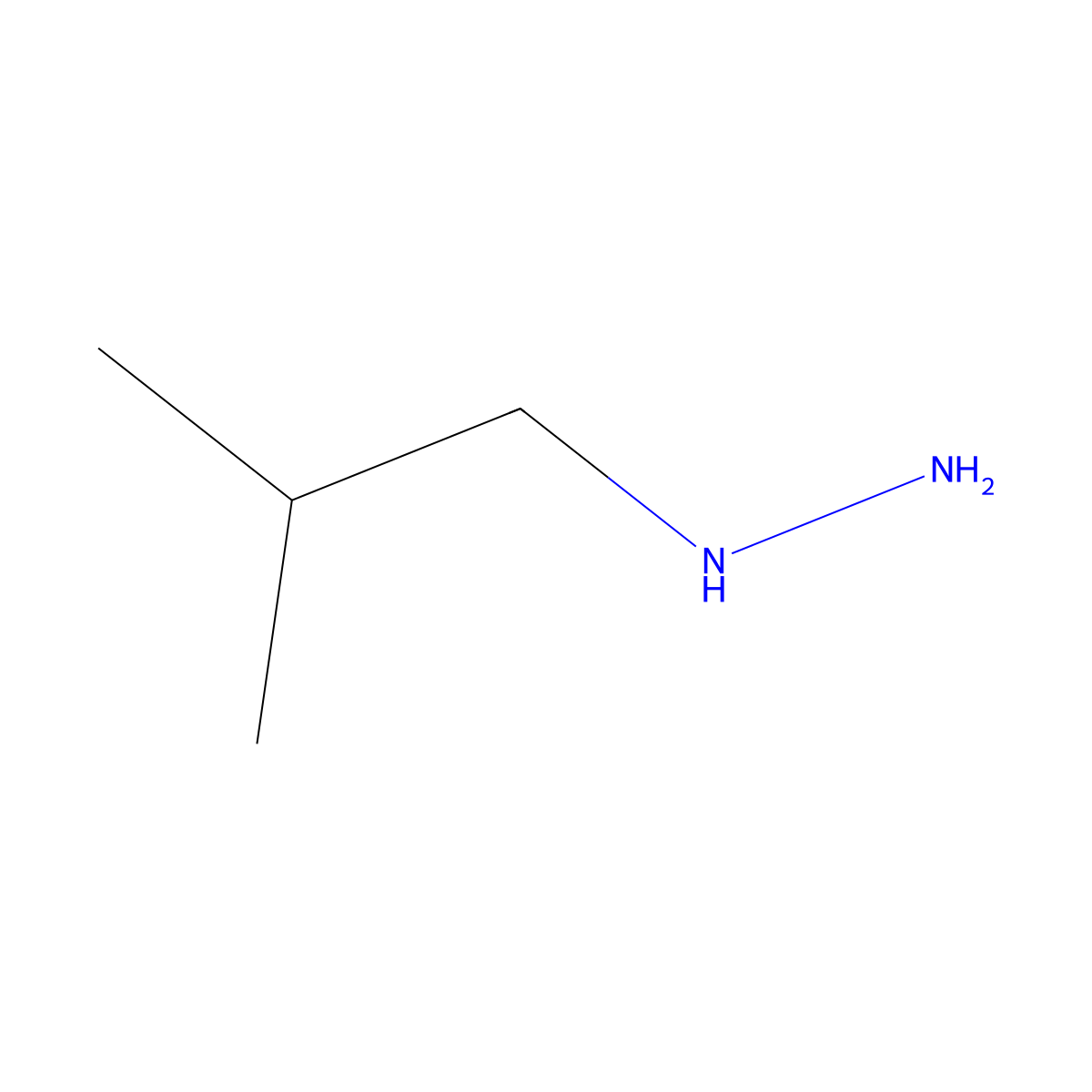 Isobutylhydrazine molecular structure, CAS 42504-87-0