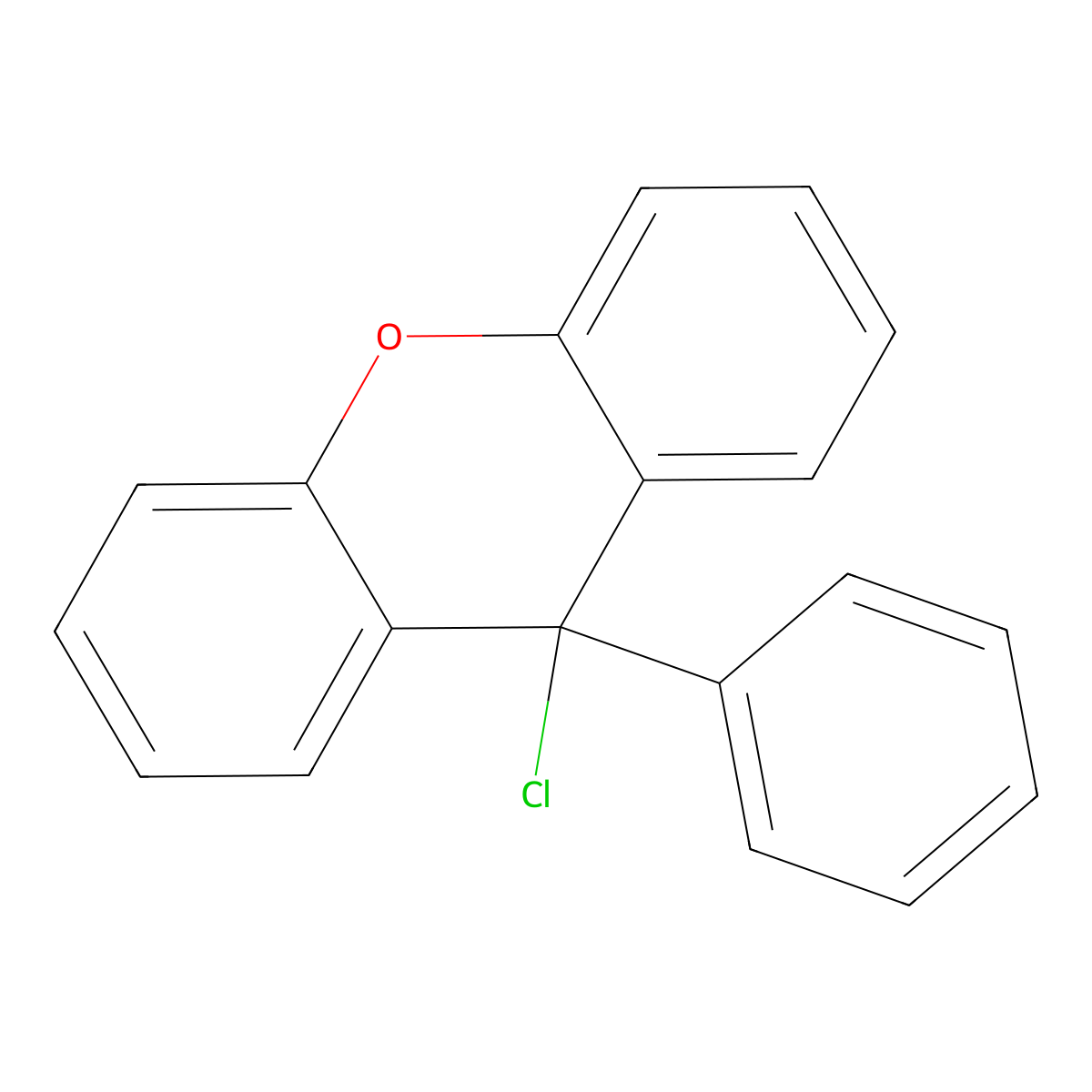 9-Chloro-9-phenyl-9H-xanthene molecular structure, CAS 42506-03-6