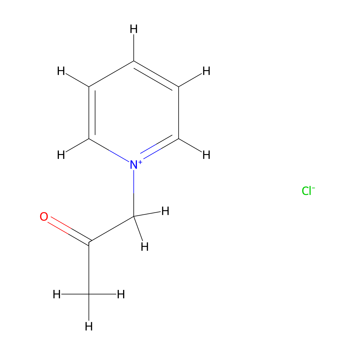 1-Acetonylpyridinium Chloride molecular structure, CAS 42508-60-1