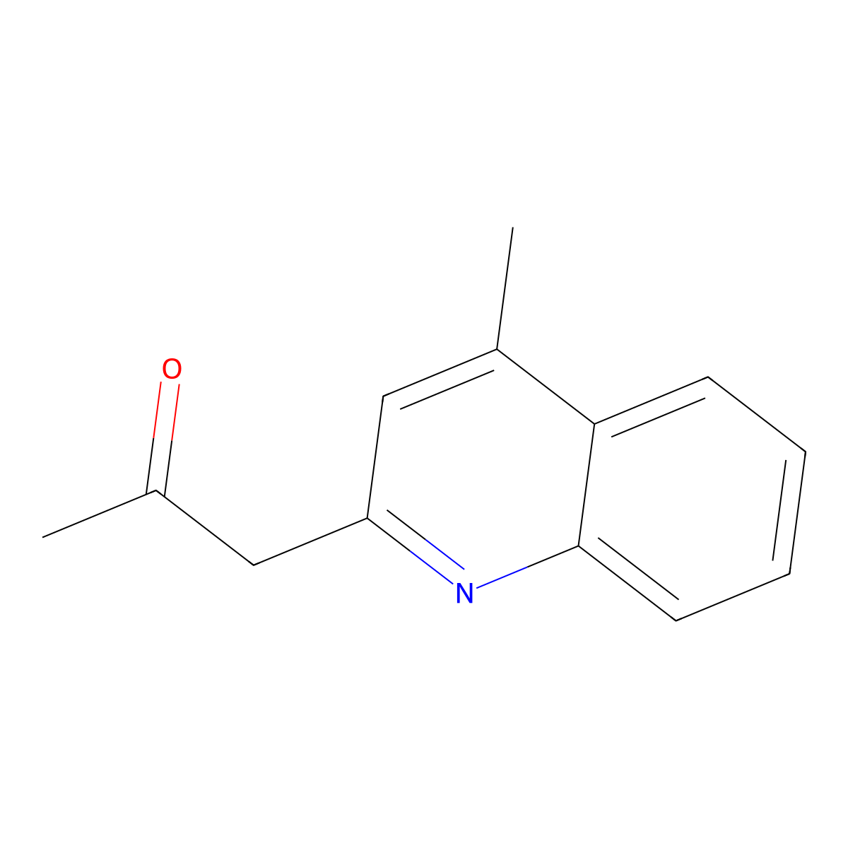 1-(4-Methylquinolin-2-yl)propan-2-one molecular structure, CAS 42508-77-0