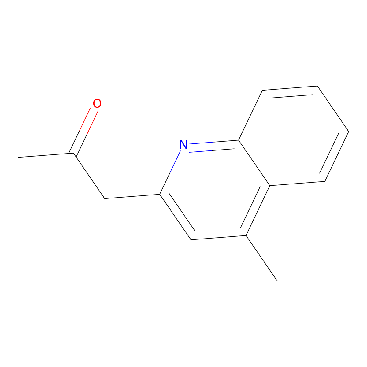 1-(4-Methylquinolin-2-yl)propan-2-one molecular structure, CAS 42508-77-0