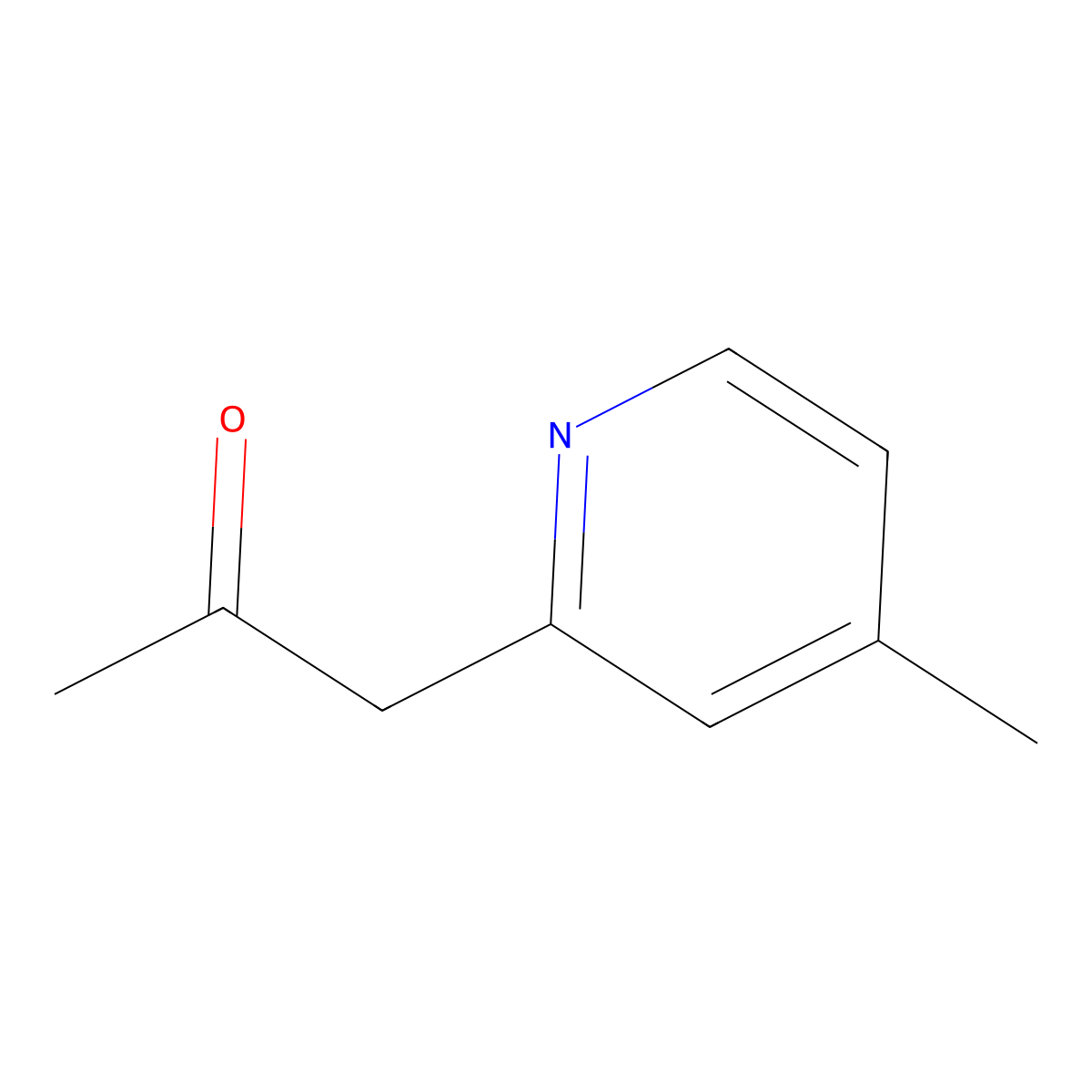 1-(4-Methylpyridin-2-yl)propan-2-one molecular structure, CAS 42508-80-5
