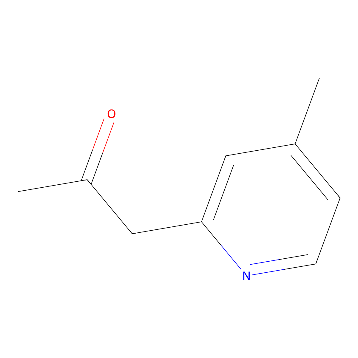 1-(4-Methylpyridin-2-yl)propan-2-one molecular structure, CAS 42508-80-5