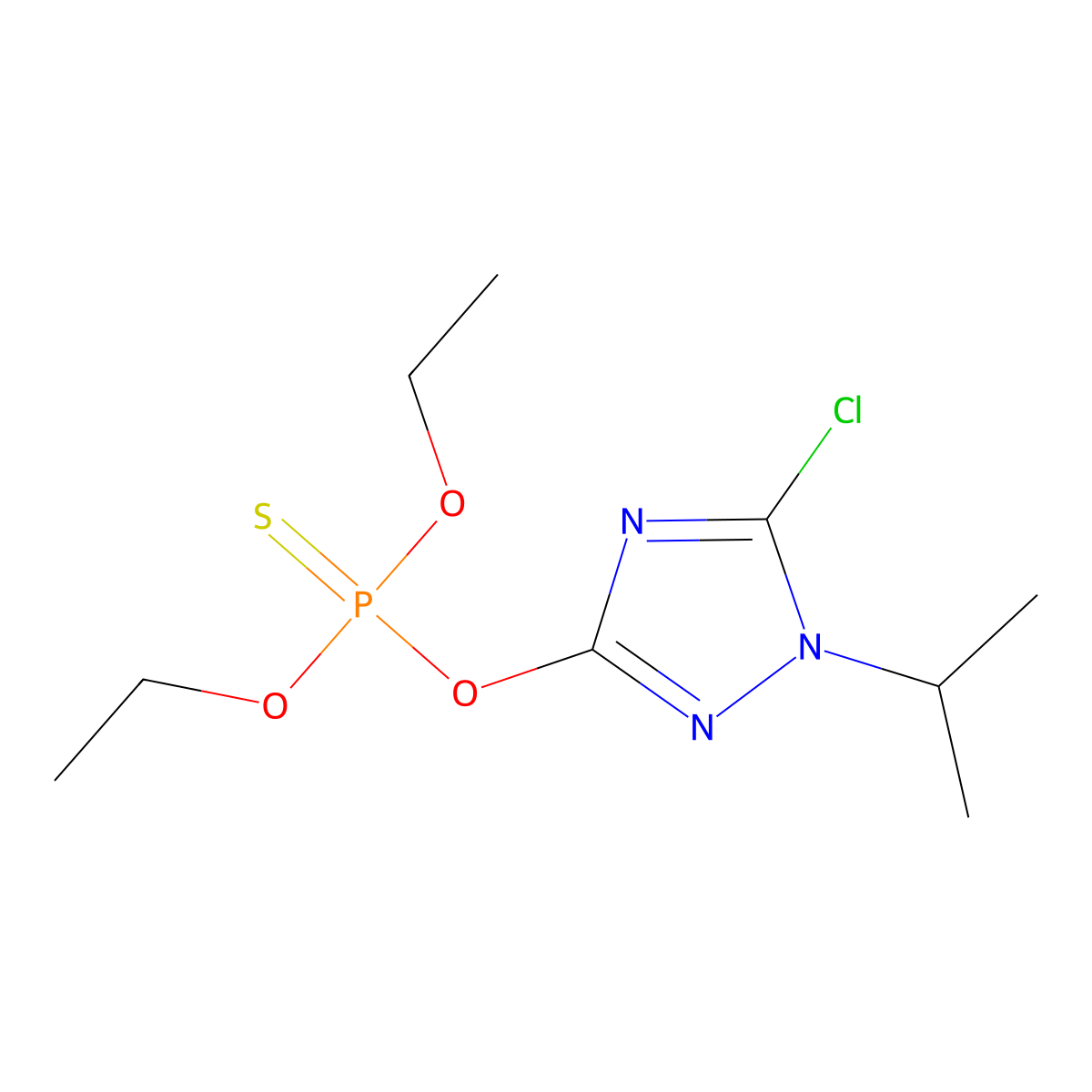 Isazofos molecular structure, CAS 42509-80-8