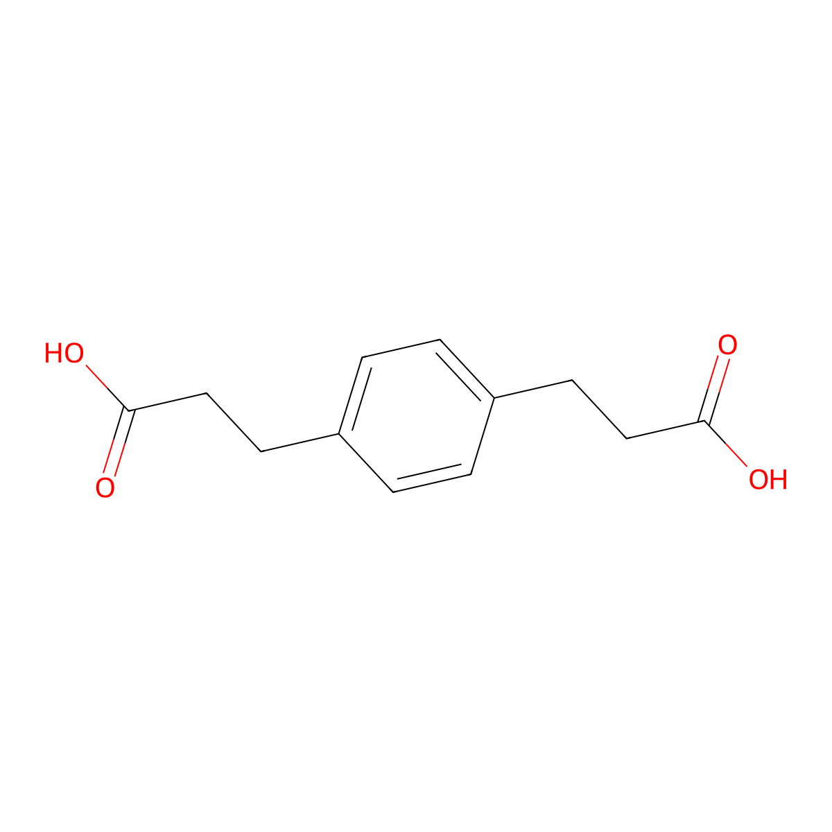 1,4-Benzenedipropanoic acid molecular structure, CAS 4251-21-2