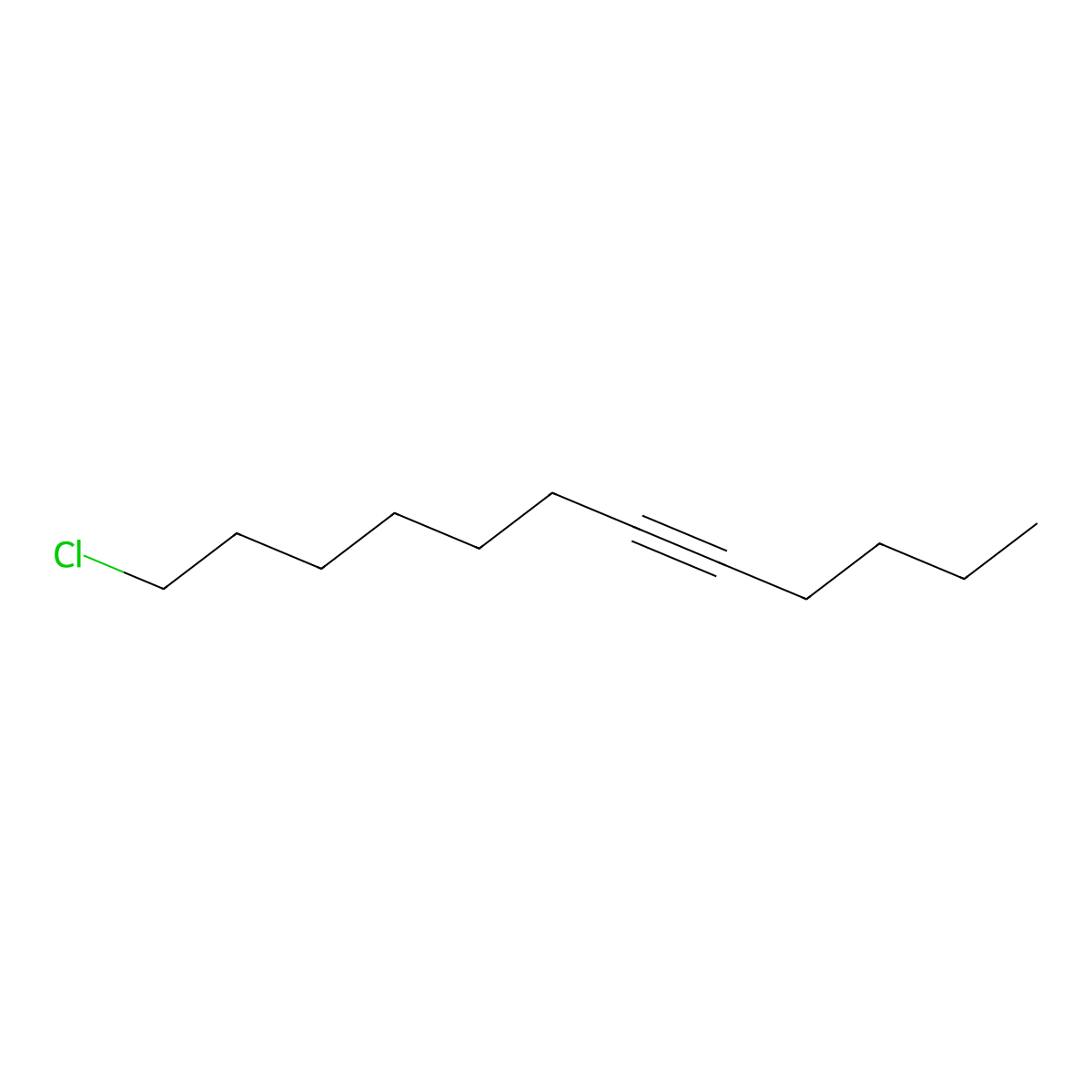 12-Chloro-5-dodecyne molecular structure, CAS 42513-36-0