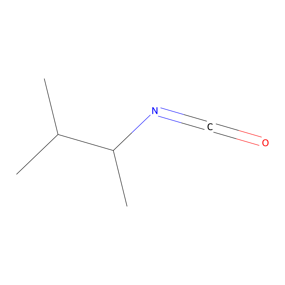 2-Isocyanato-3-methylbutane molecular structure, CAS 42514-42-1